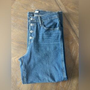 EUC Levis Cropped High Rise Button Fly Size 27